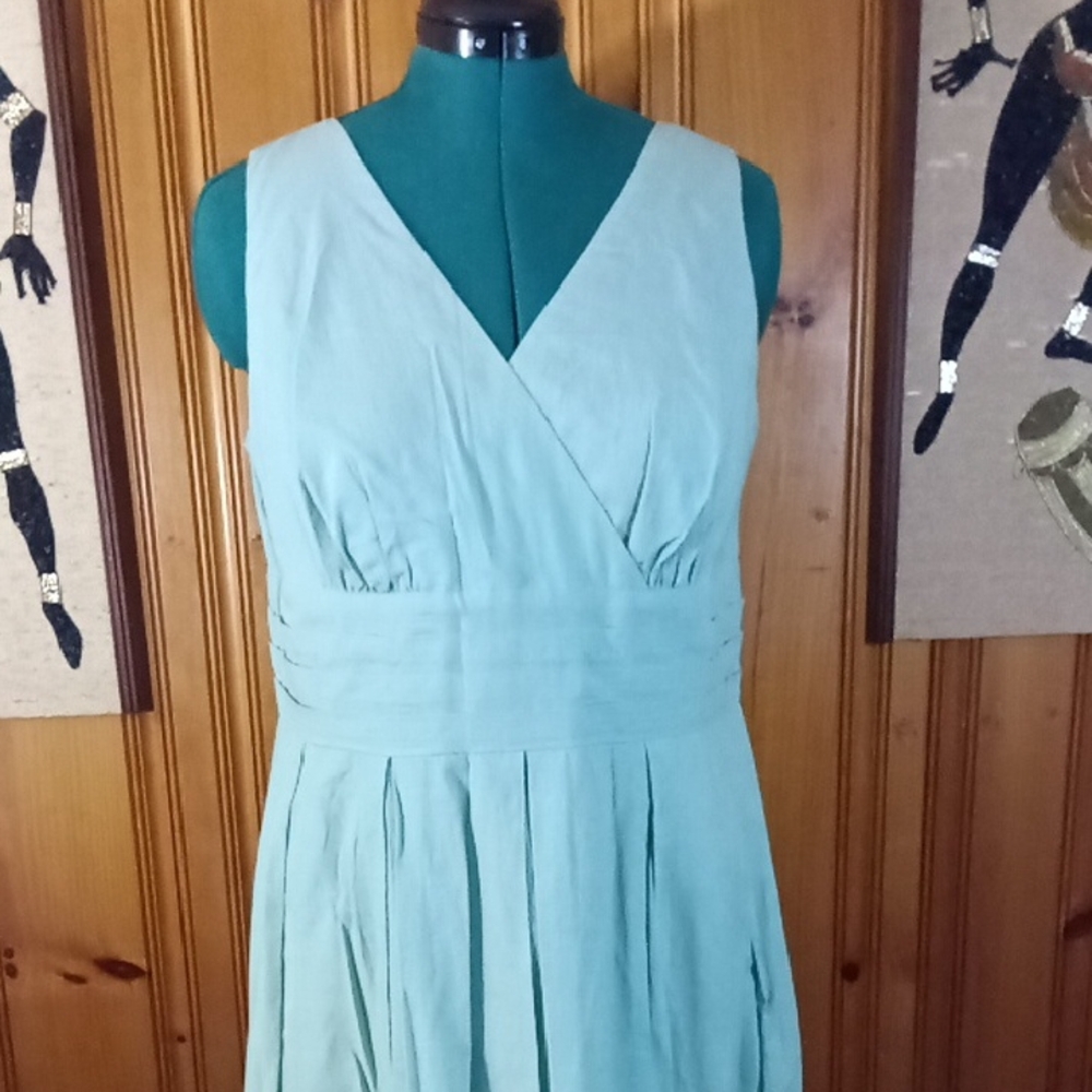 Dress Barn Sleeveless Teal Midi Dress